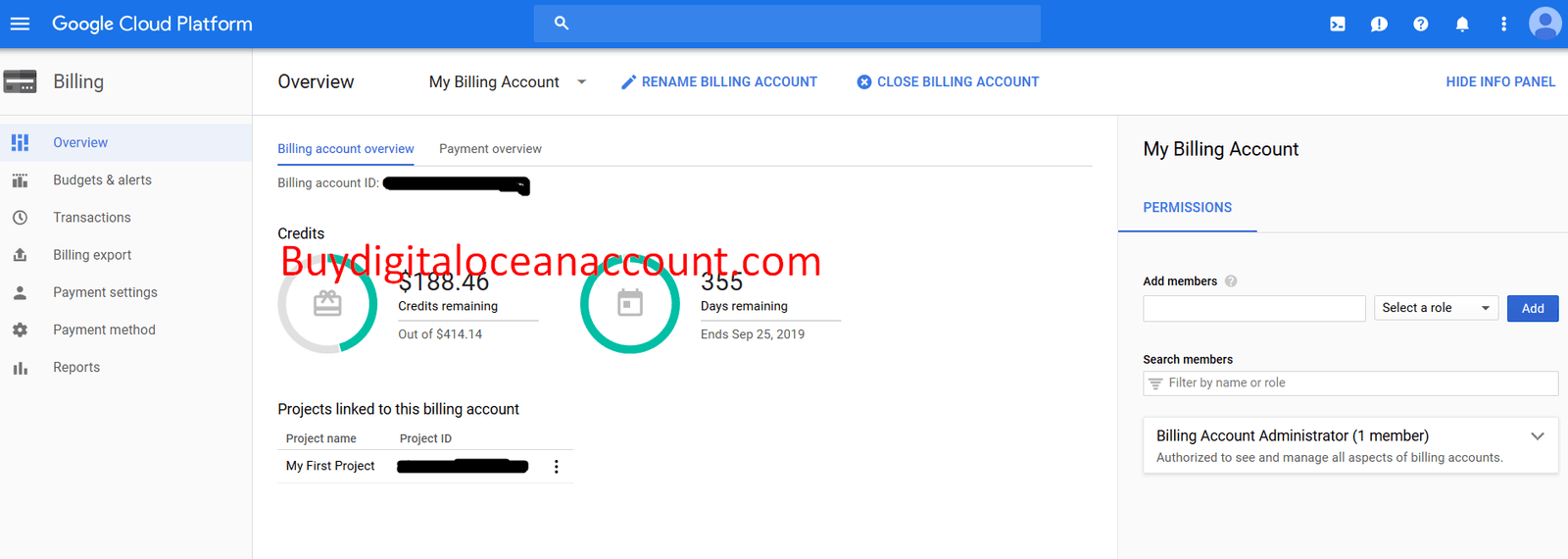 google cloud account for sale